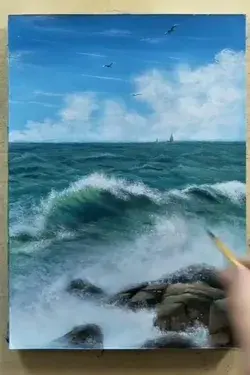 Beautiful Sea Acrylic Painting