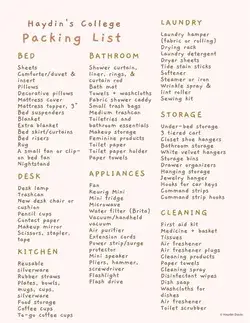 college packing list for freshman year dorm room! essentials & what to bring to college