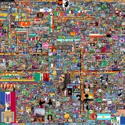 "Reddit r/place 2022 Poster 36\"x36\" 24\"x24\" 16\"x16\" 13\"x13\" Before Strike Made in USA Gift idea Poster Office man cave Wall Art Decor"