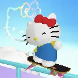 hello kitty skateboarding icon