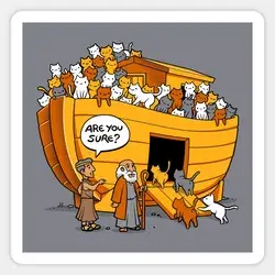 Noah's Ark Cat Sticker