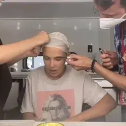 Millie behind the scenes of ST4