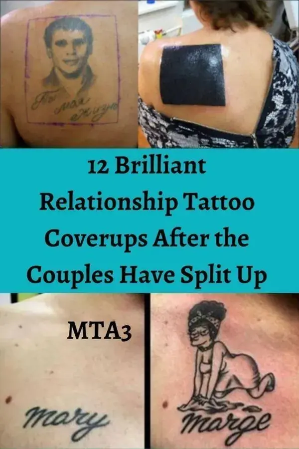 12 Brilliant Relationship Tattoo Coverups After the Couples Have Split Up