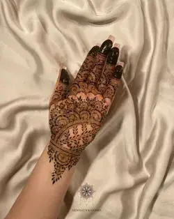 Floral Palm Henna Design