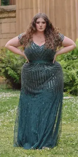 Trendy plus size dress for mother of the bride