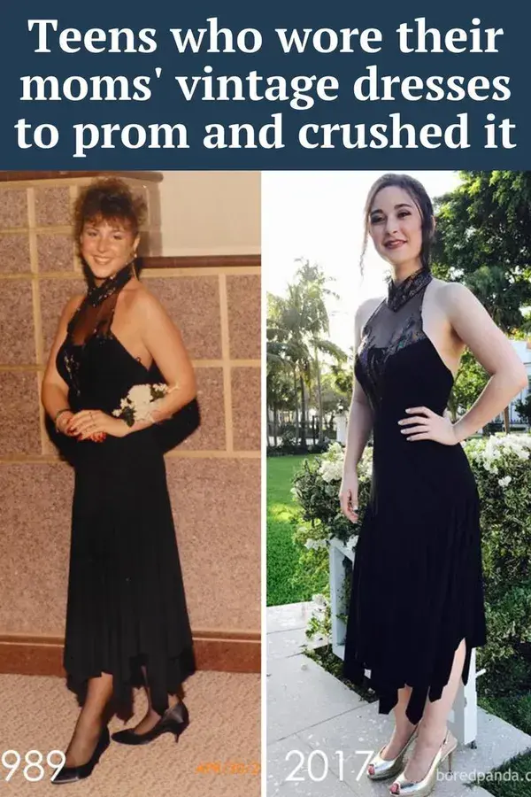 Teens who wore their moms' vintage dresses to prom and crushed it