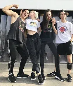 Boubou Stewart, Dove Cameron, Sofia Carson et Cameron Boyce