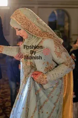 Hijabi bridal lehnga