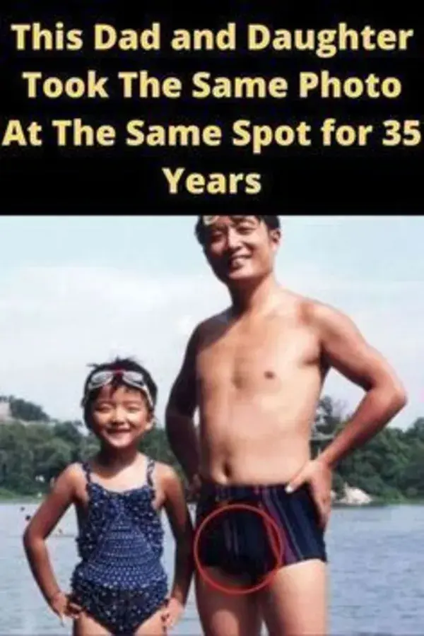 This Dad and Daughter Took The Same Photo At The Same Spot for 35 Years