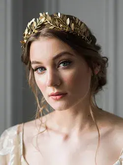 Stunning Bridal Gold Leaf Wedding Tiara