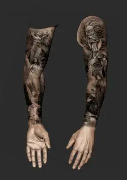 I will create a realistic tattoo design from your idea