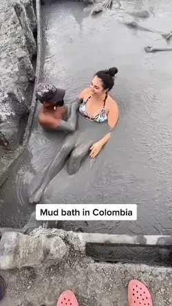 Mud bath in Colombia