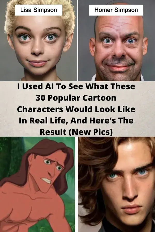 I Used AI To See What These 30 Popular Cartoon Characters Would Look Like In Real Life, And Here’