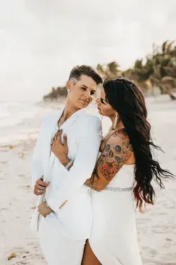 Dreamy Lesbian Elopement in Tulum