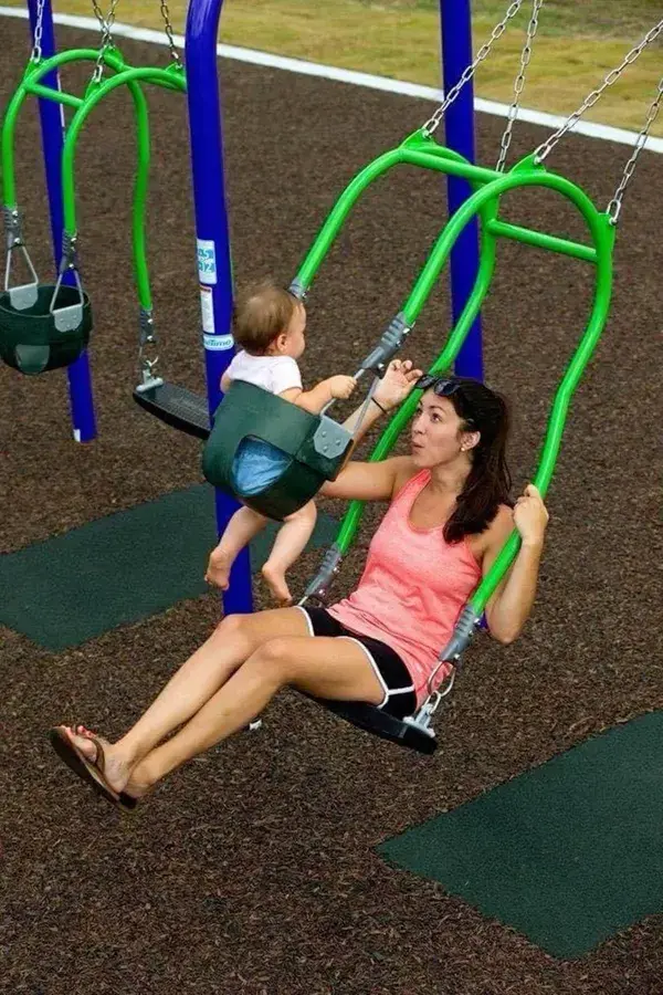 Mommy and me swing