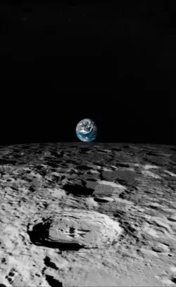 Vista de la tierra desde la luna!