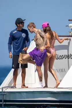 Hailey and Justin Bieber were seen taking a boat ride in Cabo San Lucas, Mexico.  - May 26.