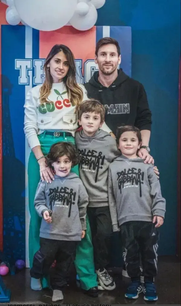 Messi with family