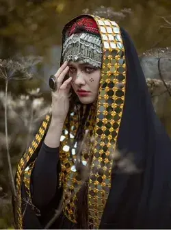 Afghan girl in traditional dress