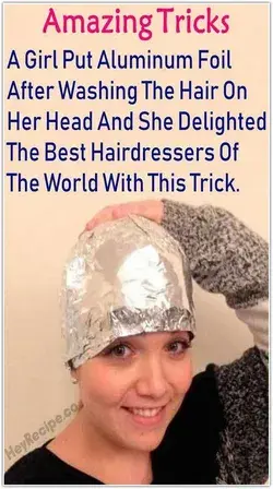 A Girl Put Aluminum Foil After Washing The Hair on Her Head and She Delighted The Best Hairdressers!