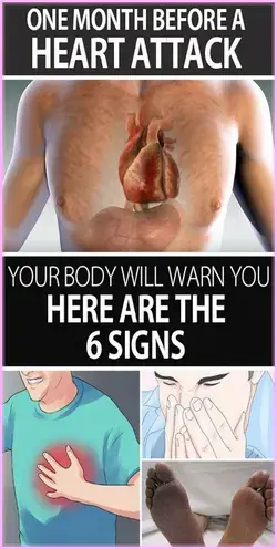 One Month Before a Heart Attack 	 Your Body Will Warn You ? Here are the 6 Signs