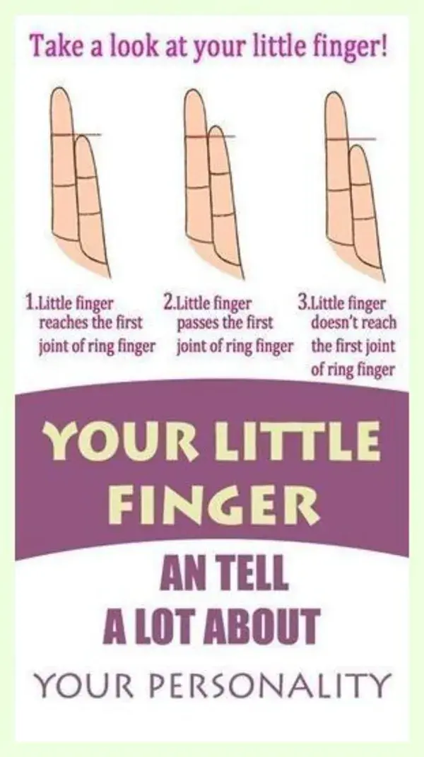 Your Little Finger Can Tell a Lot About Your Personality !!