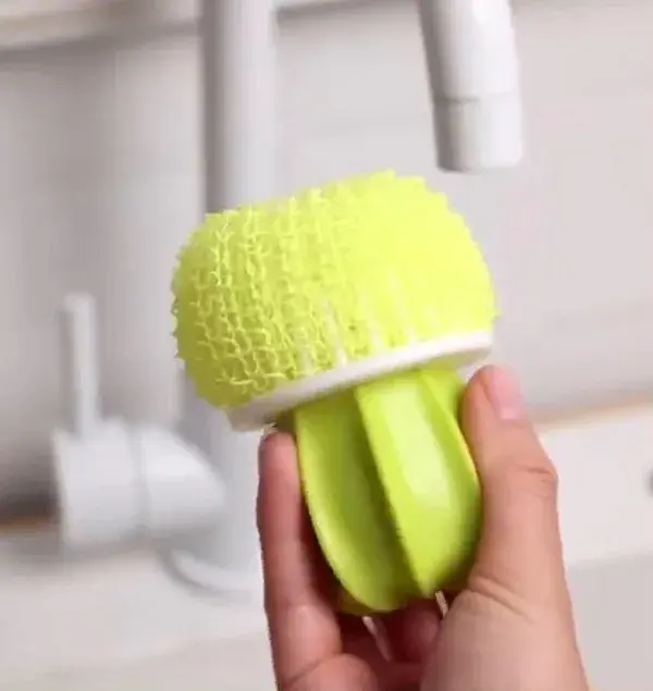 Cactus Cleaning Small Brush Handle Nanofibers Ball