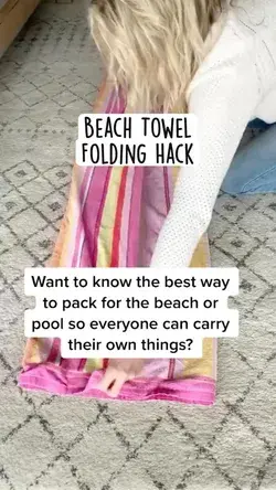 Beach Towel  Folding Hack..try this the next time you go to the beach! Follow @clairelynnhome!