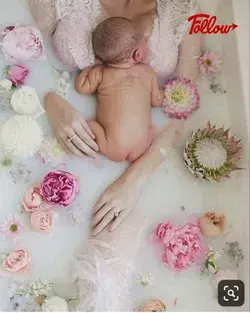 newborn baby water photoshoot