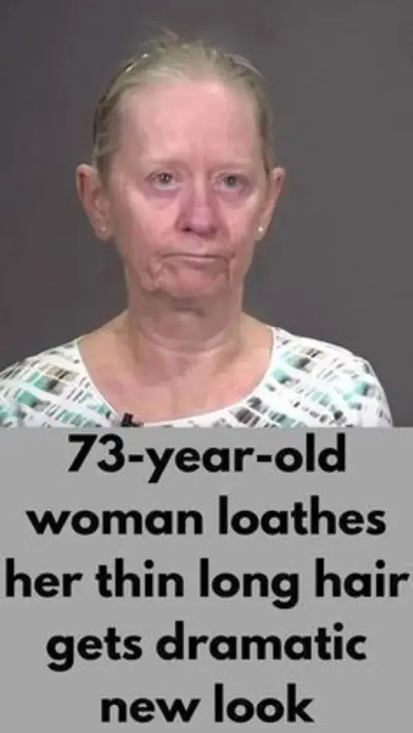 73-year-old woman loathes her thin long hair gets dramatic new look