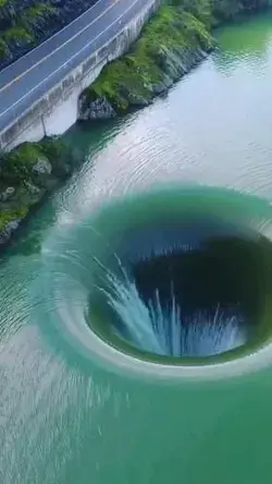 Sinkhole of Lake Berryessa, California