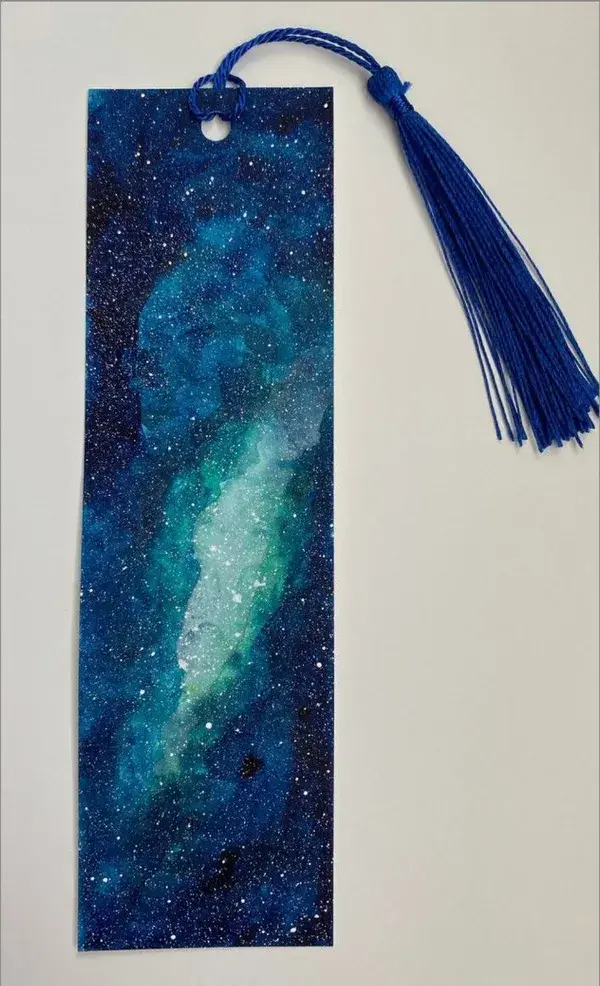 Aesthetic galaxy book mark