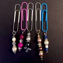 Paperclip Bead Dangles for Journals, Binders, Books