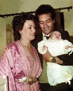 Moroccan artist Saad Lamjarref and parents | 1985