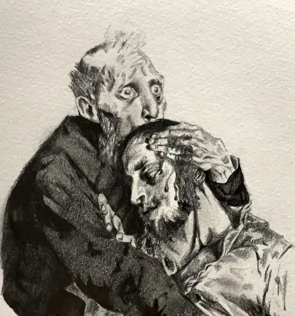 sketch of ivan the terrible and his son ivan