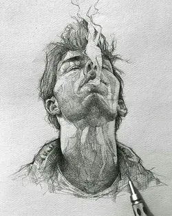 Male pencil sketch 