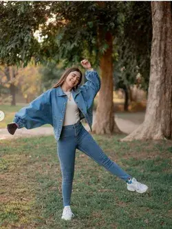 Hira Attiqe in denim look