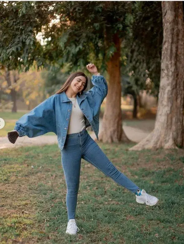 Hira Attiqe in denim look