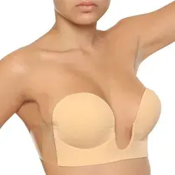 Invisible Bras Front Closure Push Up Brassiere Strapless Seamless Bralette