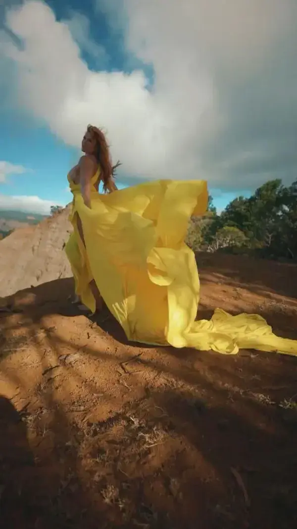 BTS from Kauai Flying Dress