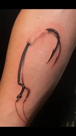 Hooked on Ink: The Ultimate Fishing-Hook 3D Tattoo