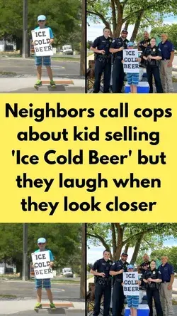 Neighbors call cops about kid selling 'Ice Cold Beer' but they laugh when they look closer