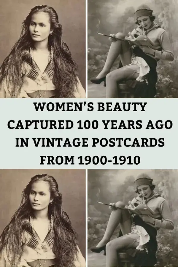 Women’s Beauty Captured 100 Years Ago In Vintage Postcards From 1900-1910