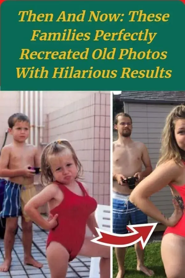 Then And Now: These Families Perfectly Recreated Old Photos With Hilarious Results