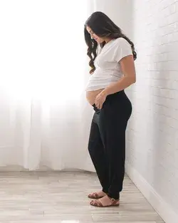 Mama Maternity Pants - CHARCOAL HEATHER / L