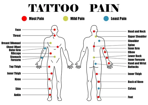 Tattoo pain chart