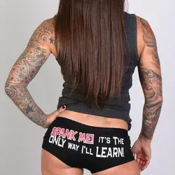 Hot Leathers Spank Me Funny Ladies Boy Shorts