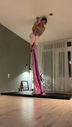 Practice silk climbing at home 