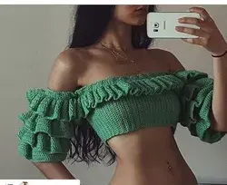Beautiful crochet luxury top