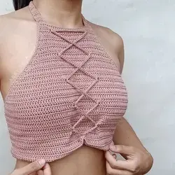 Inspired by Momo's Crochet Halter Top from Alcohol-Free M/V